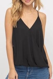  Black Faux-wrap Camisole