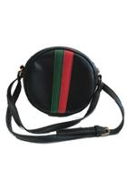  Green And Red Stripe Circle Crossbody