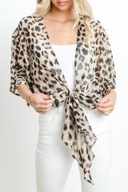  Tie Front Leopard Top