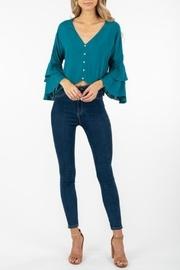  Button-down Crop Blouse