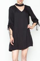  Necktie Shirring Dress