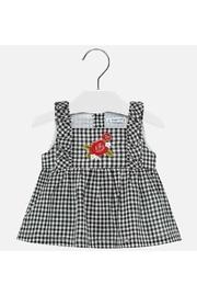  Gingham Embroidered Blouse