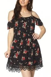 Floral Lace-trim Dress