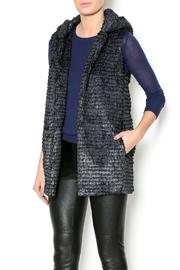  Blue Striped Plush Vest