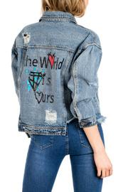  Raw Hem Denim Jacket - World Is Ours