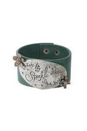  Teal Faux Leather Bracelet