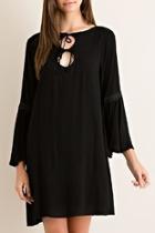  Black 2-keyhole Dress