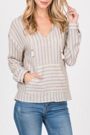  Striped Pocket Hoodie