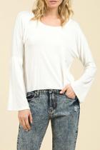  Drop Shoulder L/s Bell Slv Top