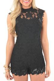 Black Lace Romper