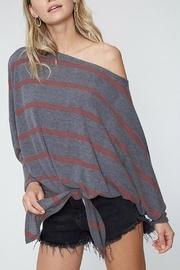  One-shoulder Striped Top
