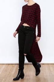  Plaid High Low Top