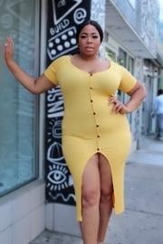  Knit Slit Dress