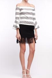  Stripe Off Shoulder Blouse