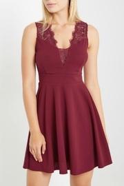  Burgandy Flare Dress