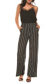  Wide Leg Striped Pull-on Pant W Pockets
