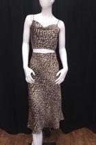  Cheetah Midi-skirt Set