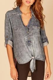  Striped Ombre Tie-front