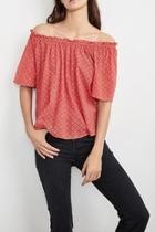  Red Off Shoulder Top