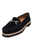  Black Shearling Loafer