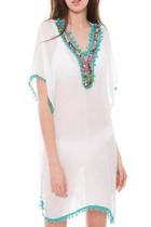  Turquoise Pompom Caftan