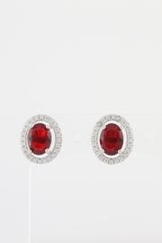  Simulated Ruby Earrings