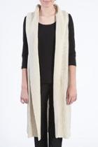  Sleeveless Cream Sweater