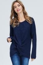 Navy Knotted Sweater