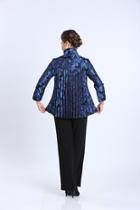  Ic Collection Jacquard Button Front Jacket 1514j
