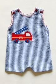  Smocked Firetruck Overall