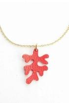  Leather Coral Necklace