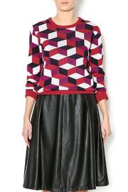  Geometric Print Sweater