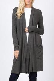  Charcoal Slouchy-pocket Cardigan