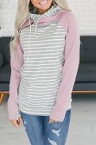  Lavender Stripe Double-hoodie
