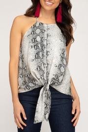  Snakeskin Tie Cami