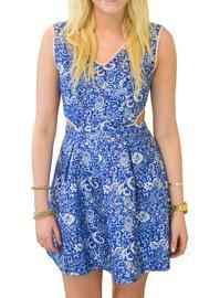  Brocade Cutout Dress