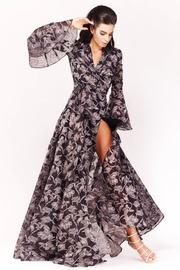  Long-sleeve Floral Gown