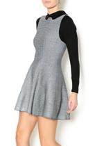  Grey Black Fitted Dress
