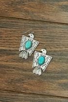 Natural Turquoise-stone Earring