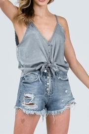  Satin Tie Top