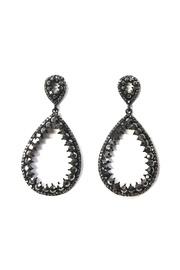  Sparkling Gunmetal Tear-drop-earrings