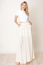  Lace And Crochet A-line Maxi Skirt