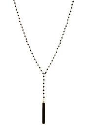  Onyx Lariat Necklace