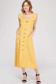  Ruffle-top Midi Dress