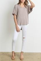  Folded Sleeve Top