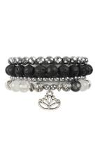  Lotus-charm-stack Bracelet Set