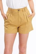 Linen Shorts - Mustard