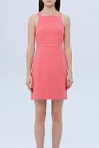  Basketweave Square-neck Dress