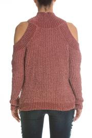  Cold Shoulder Turtle Neck Sweater