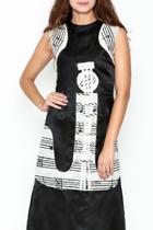  Guitar Abstract A-line Focal Point Dress